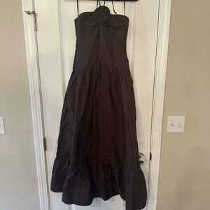 Zara Brown Halter Dress